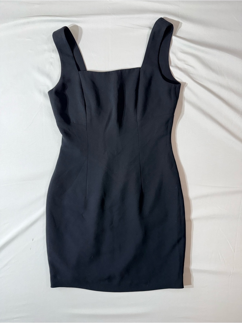 Vintage Andrea Polizzi for Rex Lester Black Square-Neck cocktail Dress 10 petite